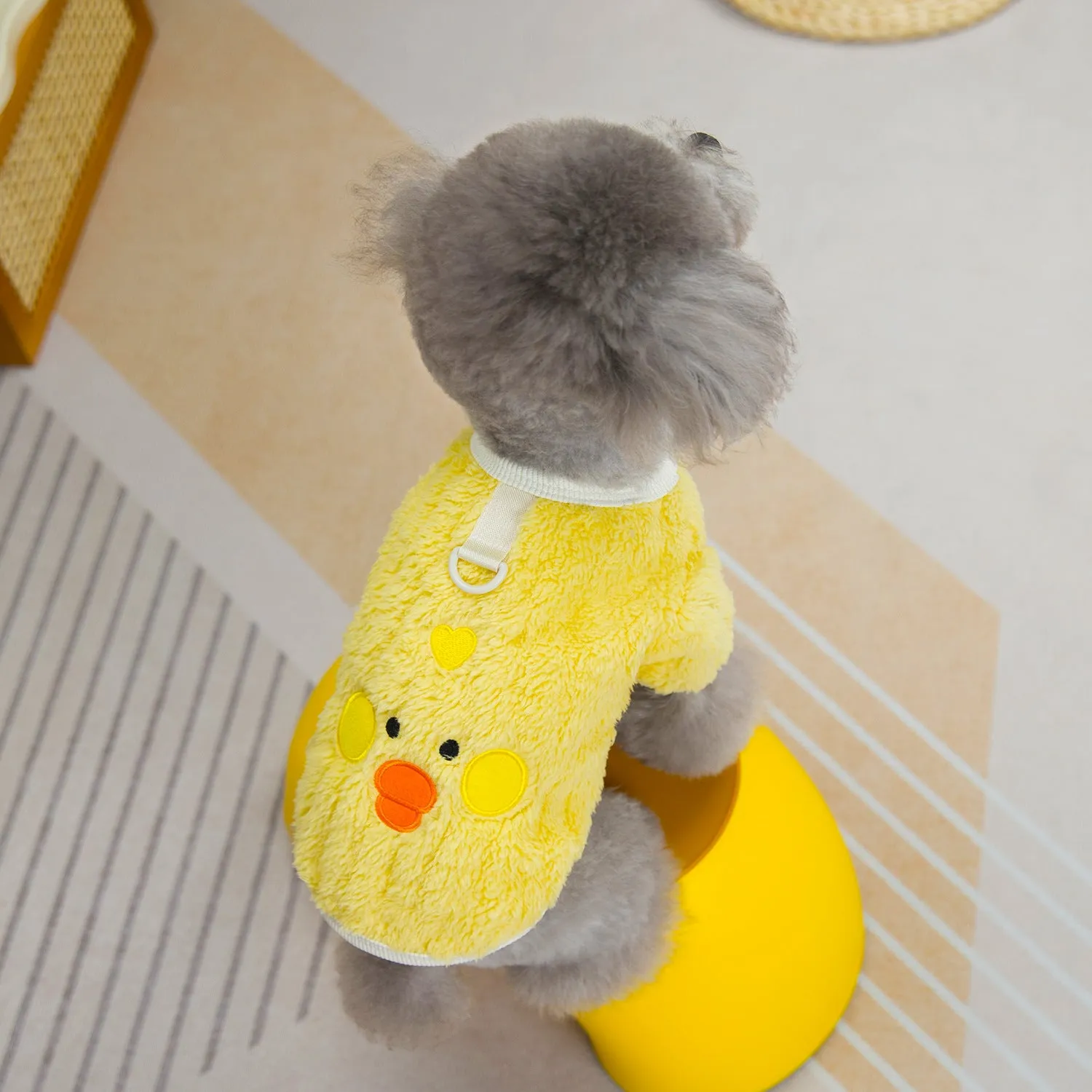 Pet Dog Clothes | Corrugated Fleece with Embroidery Two-Legged Design | 2024 New Autumn and Winter Pet Clothing