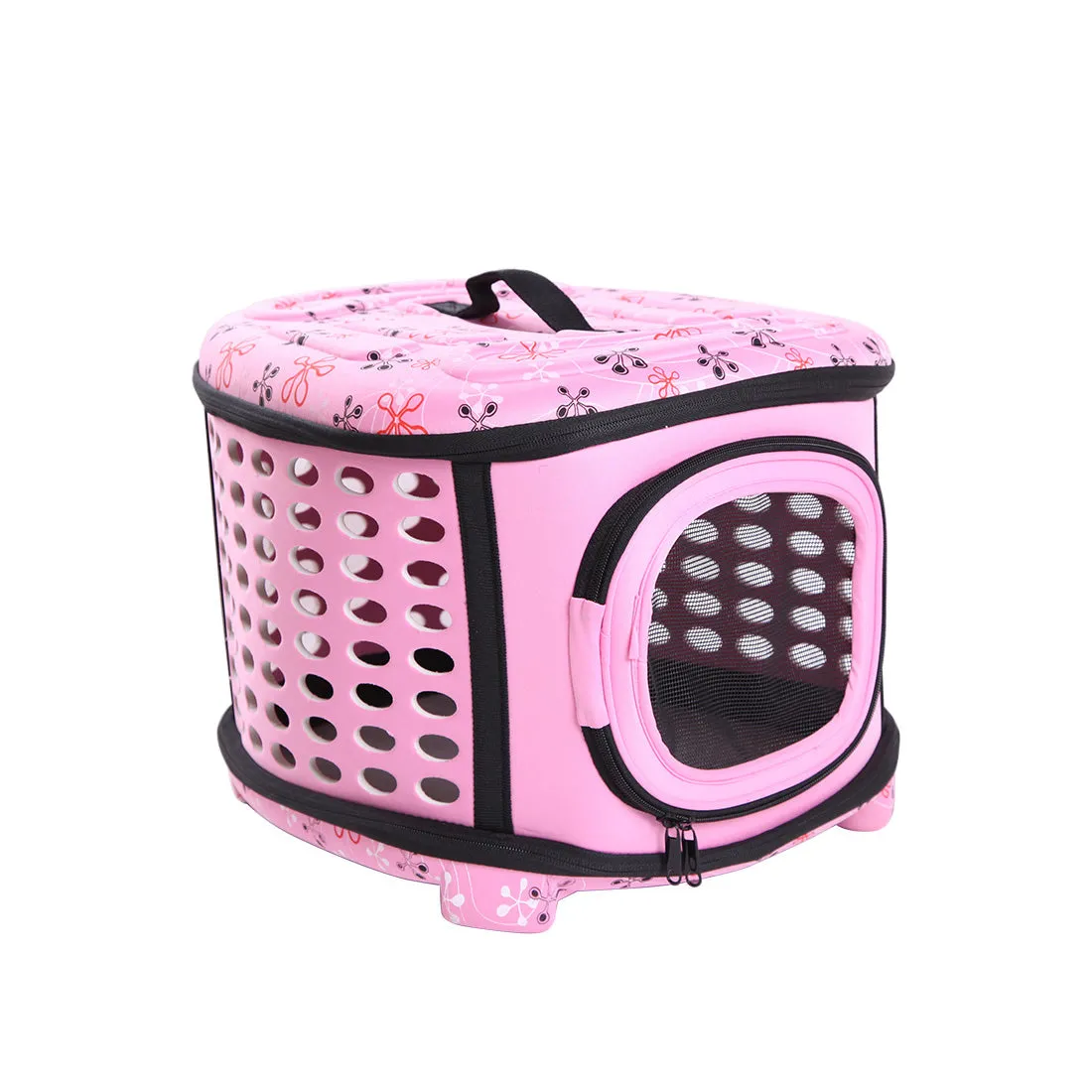 Pink Foldable Pet Carrier Bag Soft Dog Crate Cat Cage Kennel Tent House Portable