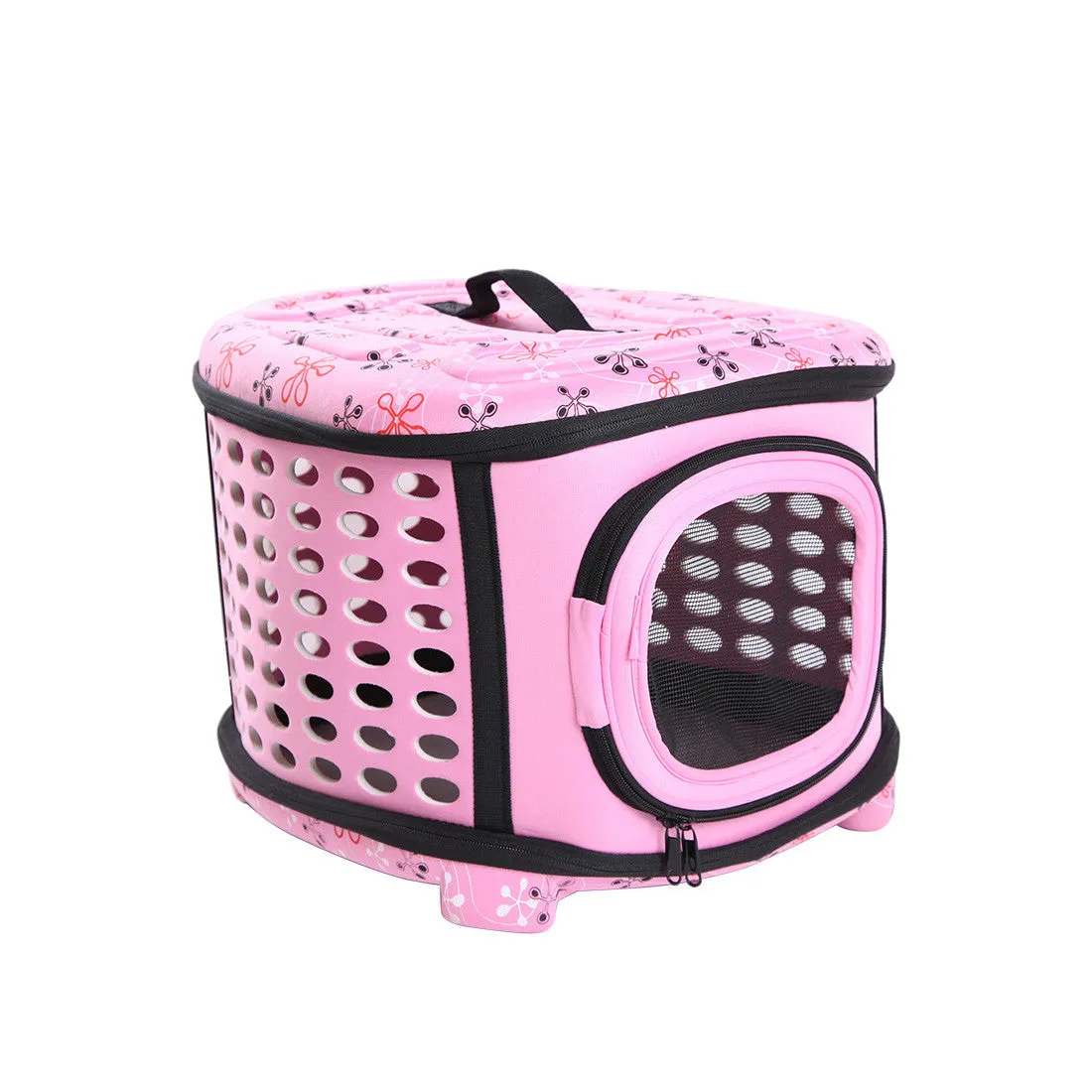 Pink Foldable Pet Carrier Bag Soft Dog Crate Cat Cage Kennel Tent House Portable
