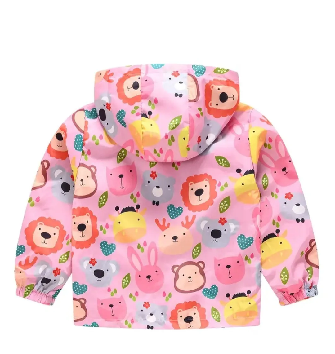 Pink Zoo Hooded Windbreaker #1000322