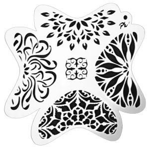 PK | FRISBEE Face Painting Stencil | New Mylar - Delicate Crowns - C4