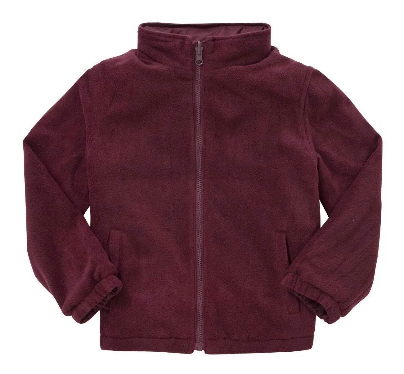 Plain Reversible Fleece Jacket - Burgundy