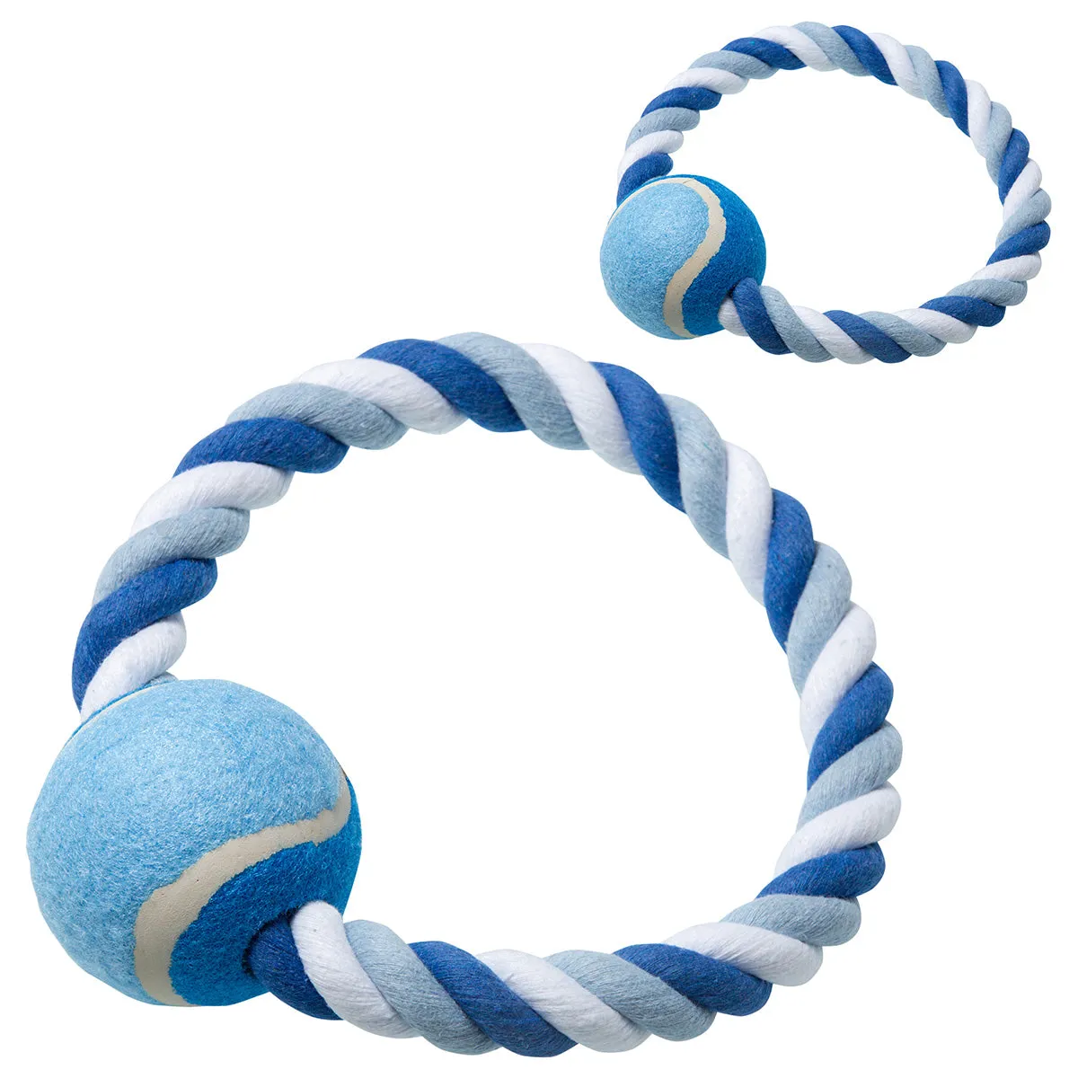 Printed Circlet Rope Ring & Ball Pet Toy