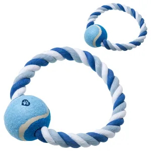 Printed Circlet Rope Ring & Ball Pet Toy