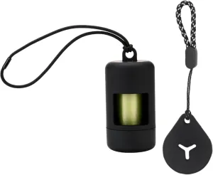 QMEAKMONY Dog Poop Bag Holder for Leashes Compact and Lightweight Poop Bag Dispenser Dog Waste Holder Easy Replacement and Cleaning (Black)