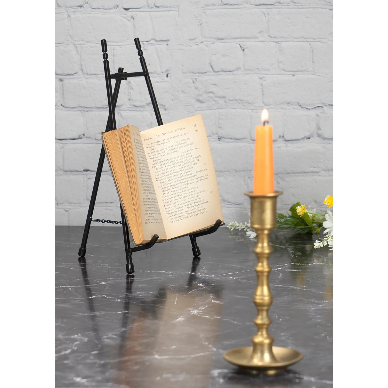 Red Co.  Modern Metal Tripod Plate Stand and Art Holder Easel