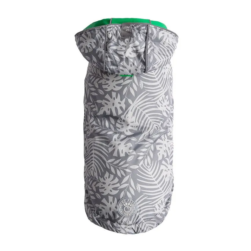 Reversible Elasto-Fit Green Raincoat for Stylish Dogs