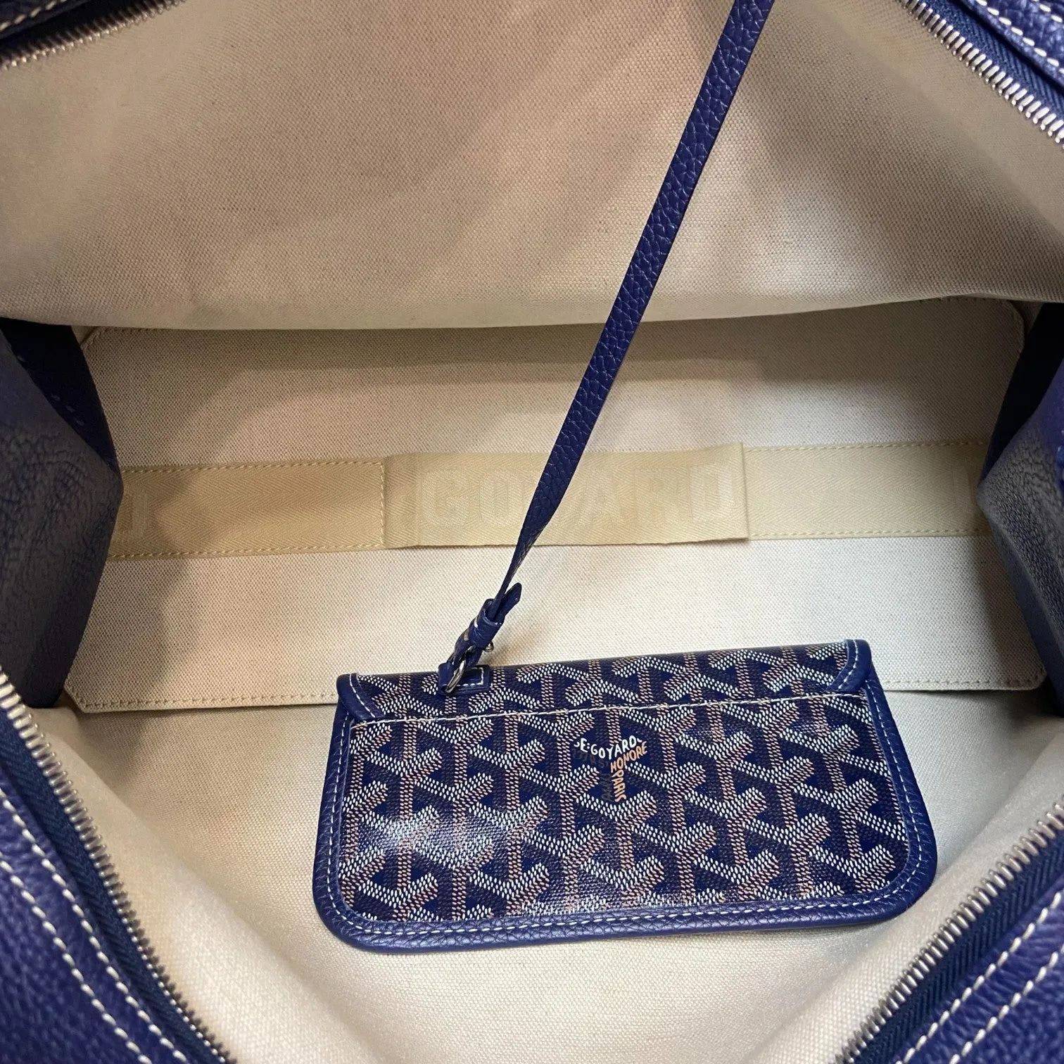 Sac Hardy Pet Carrier PM Goyardine Canvas Navy SHW