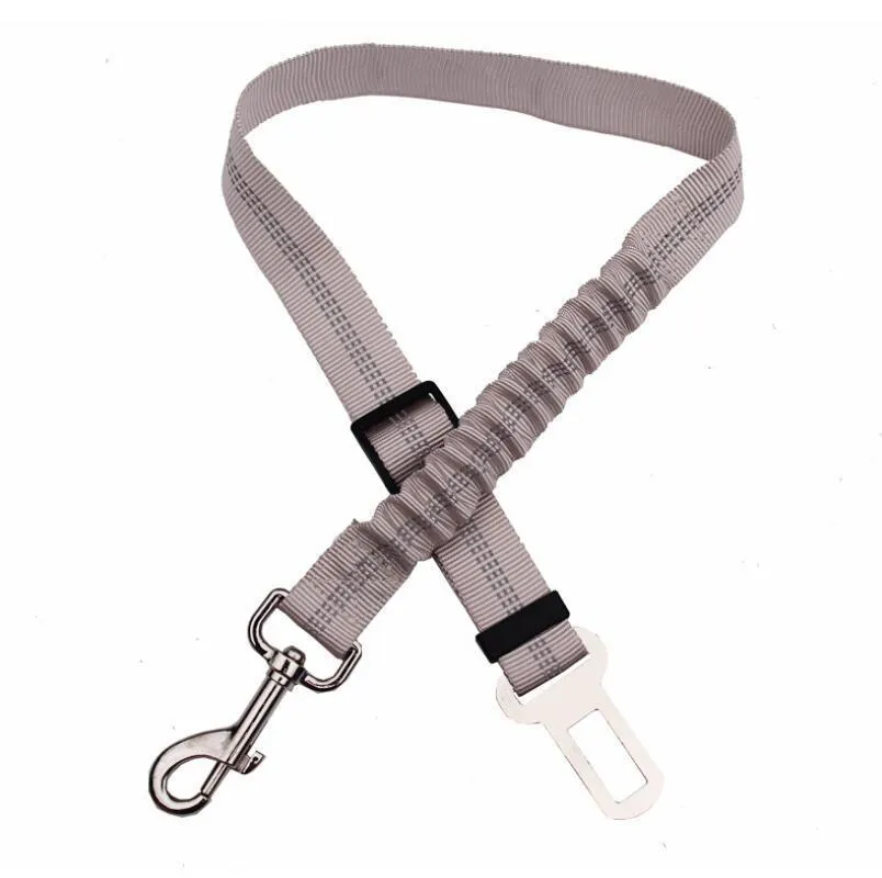 Safe & Secure Ride: Adjustable Dog Seatbelt with Reflective Rope
