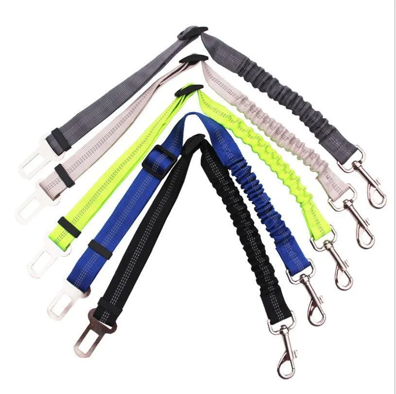 Safe & Secure Ride: Adjustable Dog Seatbelt with Reflective Rope