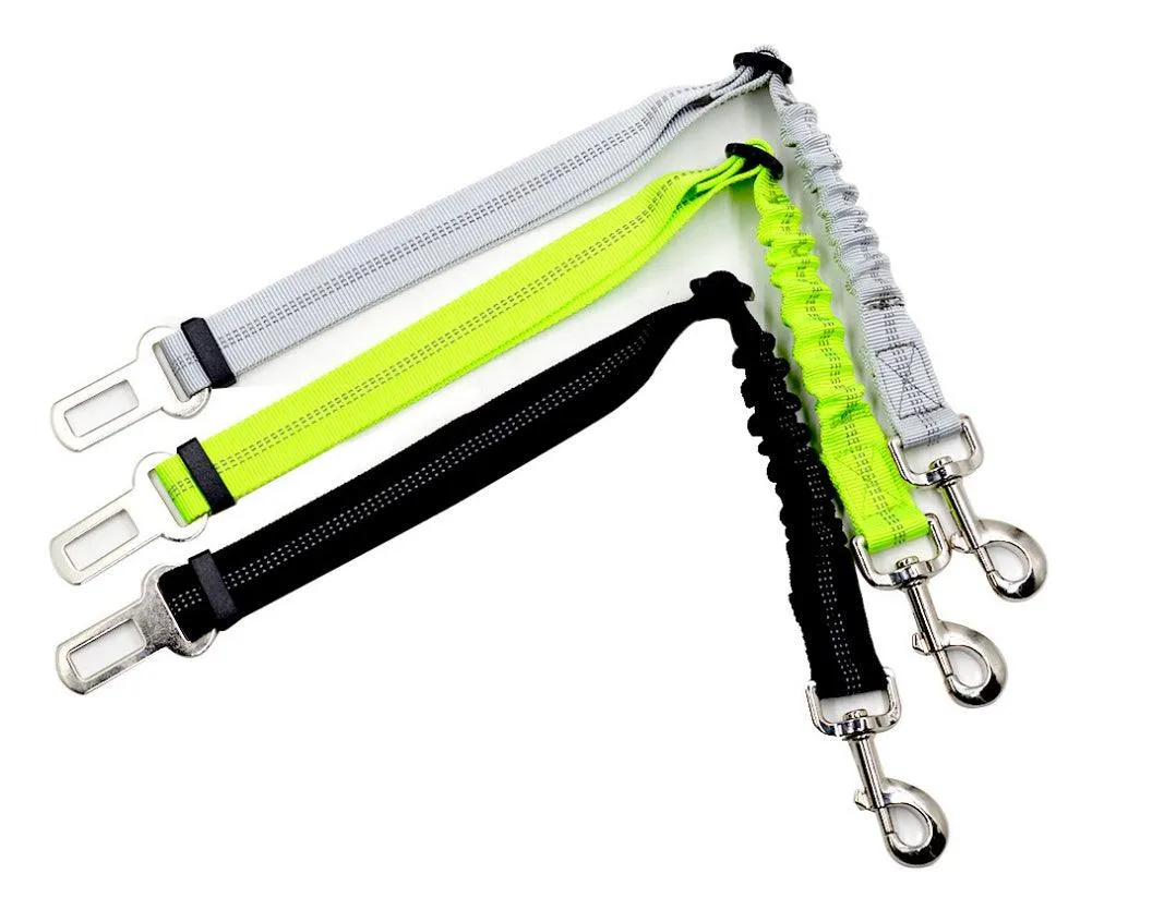 Safe & Secure Ride: Adjustable Dog Seatbelt with Reflective Rope
