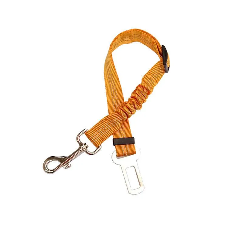 Safe & Secure Ride: Adjustable Dog Seatbelt with Reflective Rope