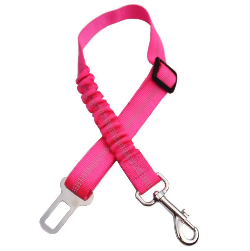 Safe & Secure Ride: Adjustable Dog Seatbelt with Reflective Rope