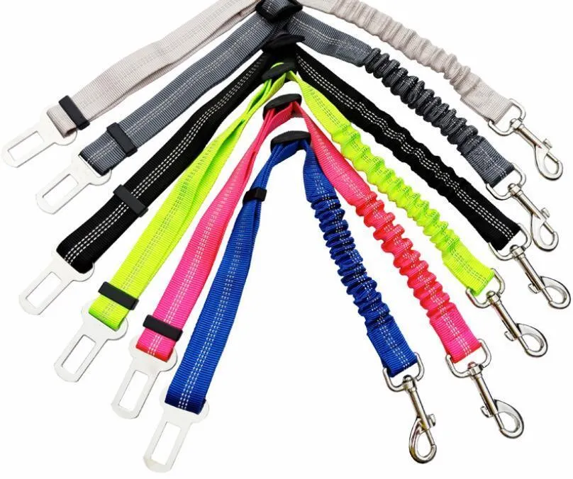 Safe & Secure Ride: Adjustable Dog Seatbelt with Reflective Rope
