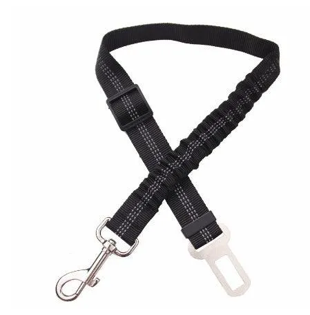 Safe & Secure Ride: Adjustable Dog Seatbelt with Reflective Rope
