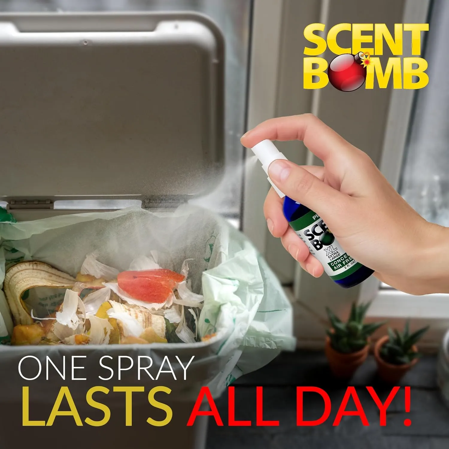Scent Bomb Air Freshener Spray 2-Pack, Long-Lasting Odor Eliminator for Home & Car, Effective Deodorizer Spray for Kitchen, Bathroom, Fresh Room Spray & Smell Neutralizer, 2 oz, Pine