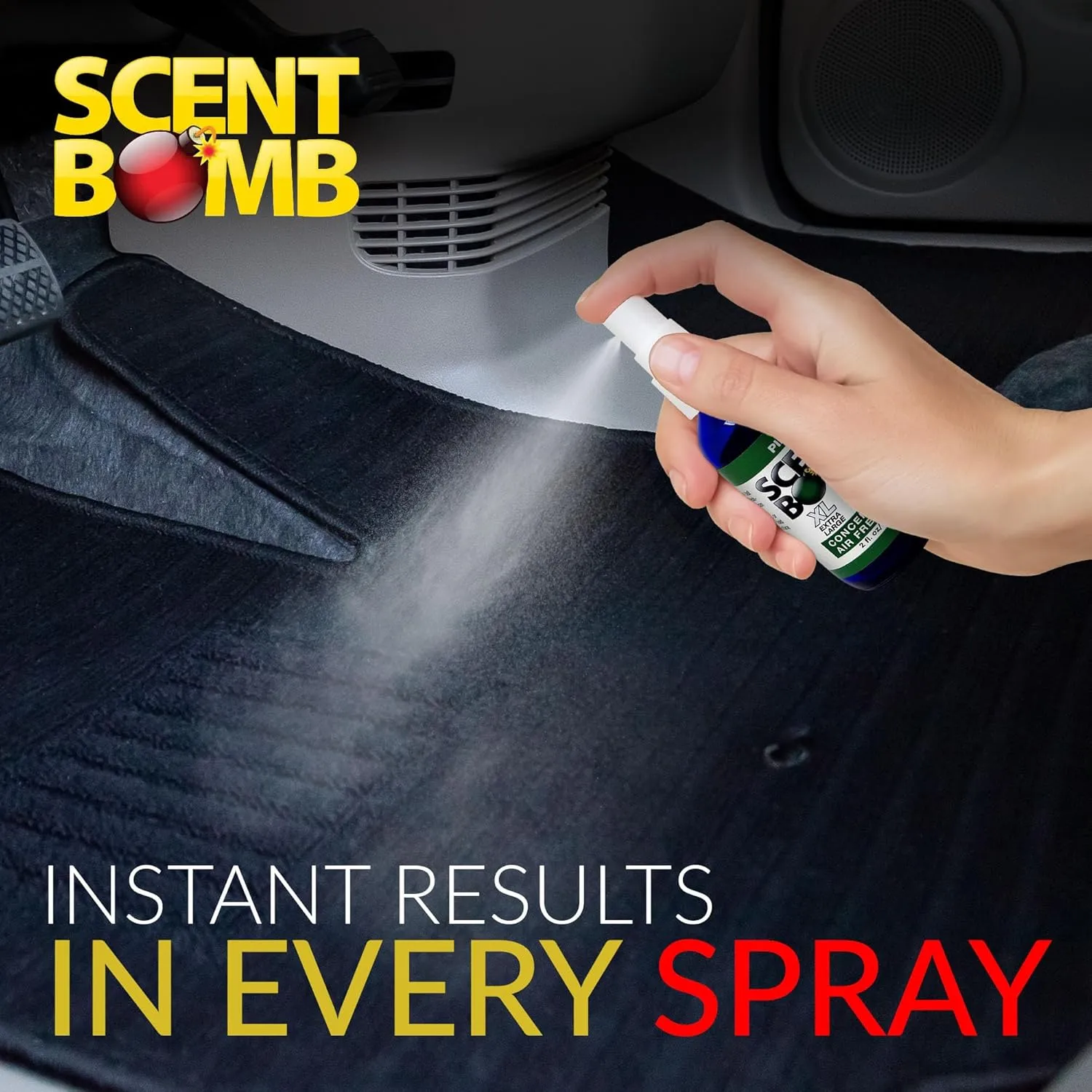Scent Bomb Air Freshener Spray 2-Pack, Long-Lasting Odor Eliminator for Home & Car, Effective Deodorizer Spray for Kitchen, Bathroom, Fresh Room Spray & Smell Neutralizer, 2 oz, Pine