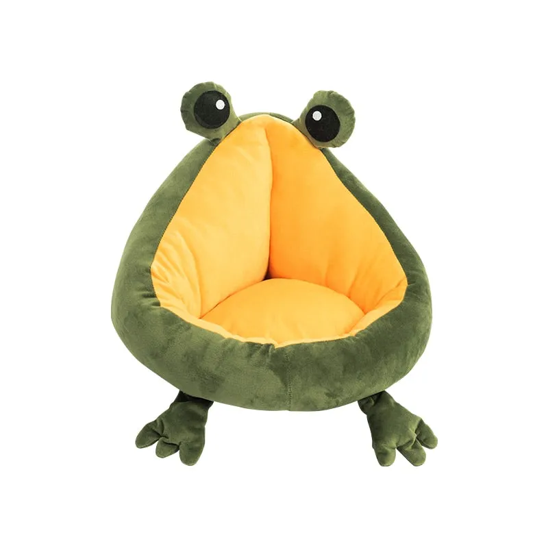 SHUANGMAO Pet Cat Dog Bed House for Cats Indoor Warm Frog Small Dog Sleep Mat Kitten Kennel Beds Cute Nest Soft Supplies