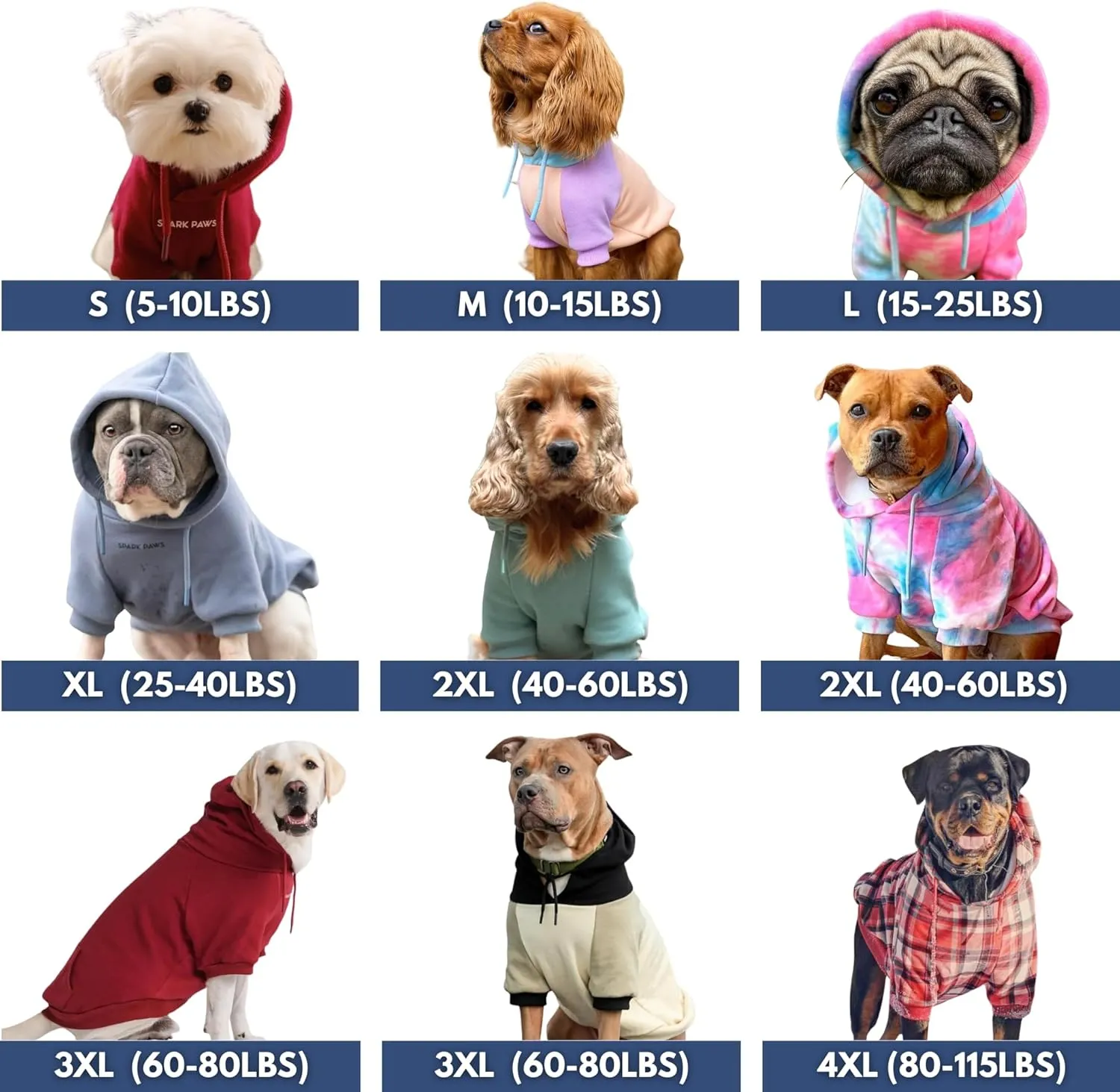 Spark Paws Dog Hoodie - Premium Quality, Buttery Soft, Superior Comfort and Fit, Calming Fleece Interior, Suitable for All Breeds - Cotton Candy - 2XL