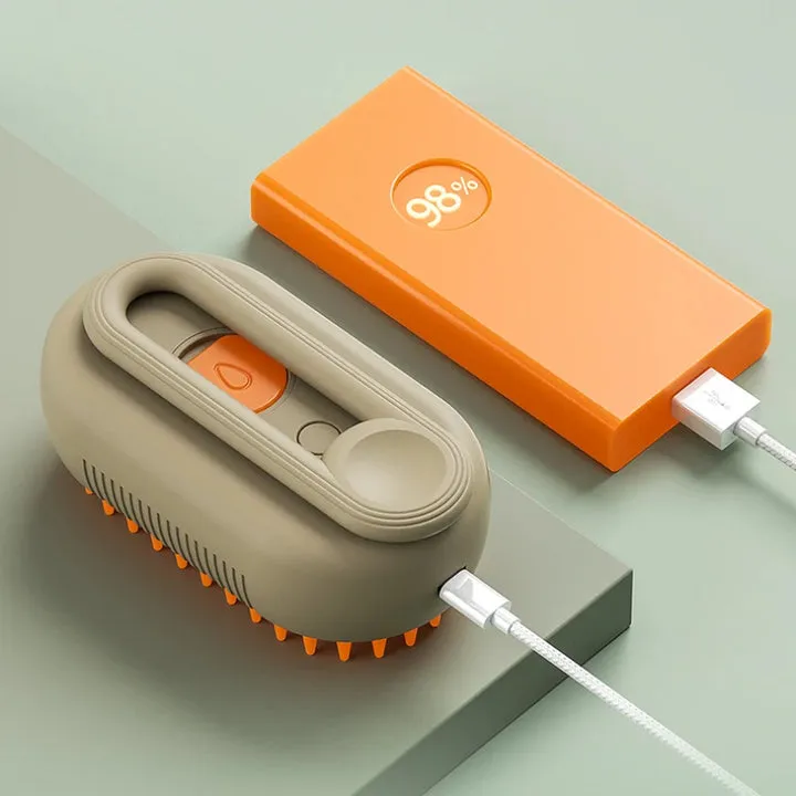 Steamy Grooming Brush With Handle
