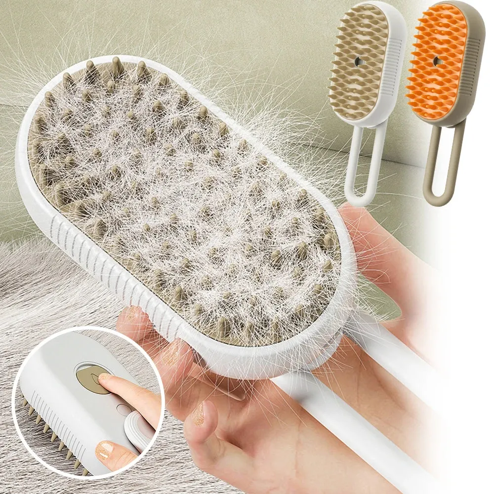 Steamy Grooming Brush With Handle