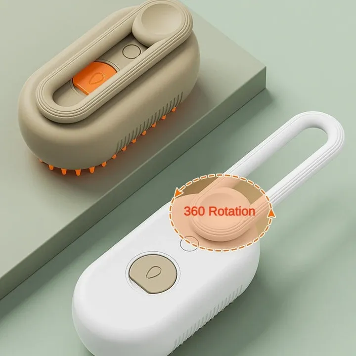 Steamy Grooming Brush With Handle