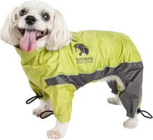 TOUCHDOG 'Quantum-Ice' Full Body Bodied Adjustable and 3M Reflective Pet Dog Coat Jacket w/ Blackshark Technology, Medium, Light Yellow, Grey