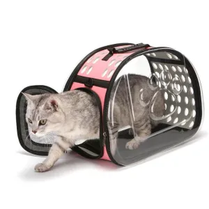 Transparent Pet Cat Carrier Travel Handbag Carry Bag