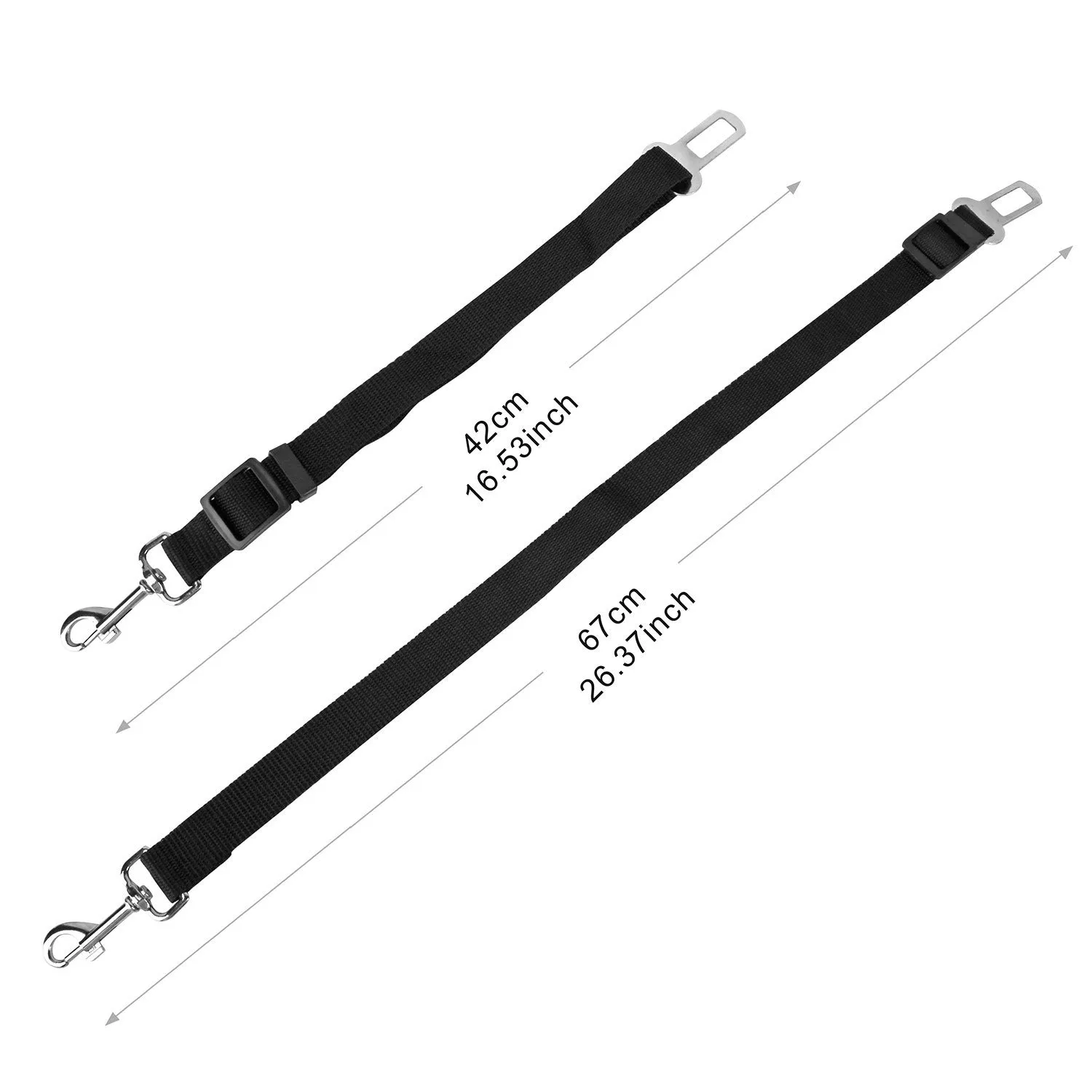 Vehicle Dog Safety Seat Belt Leash 2 pack