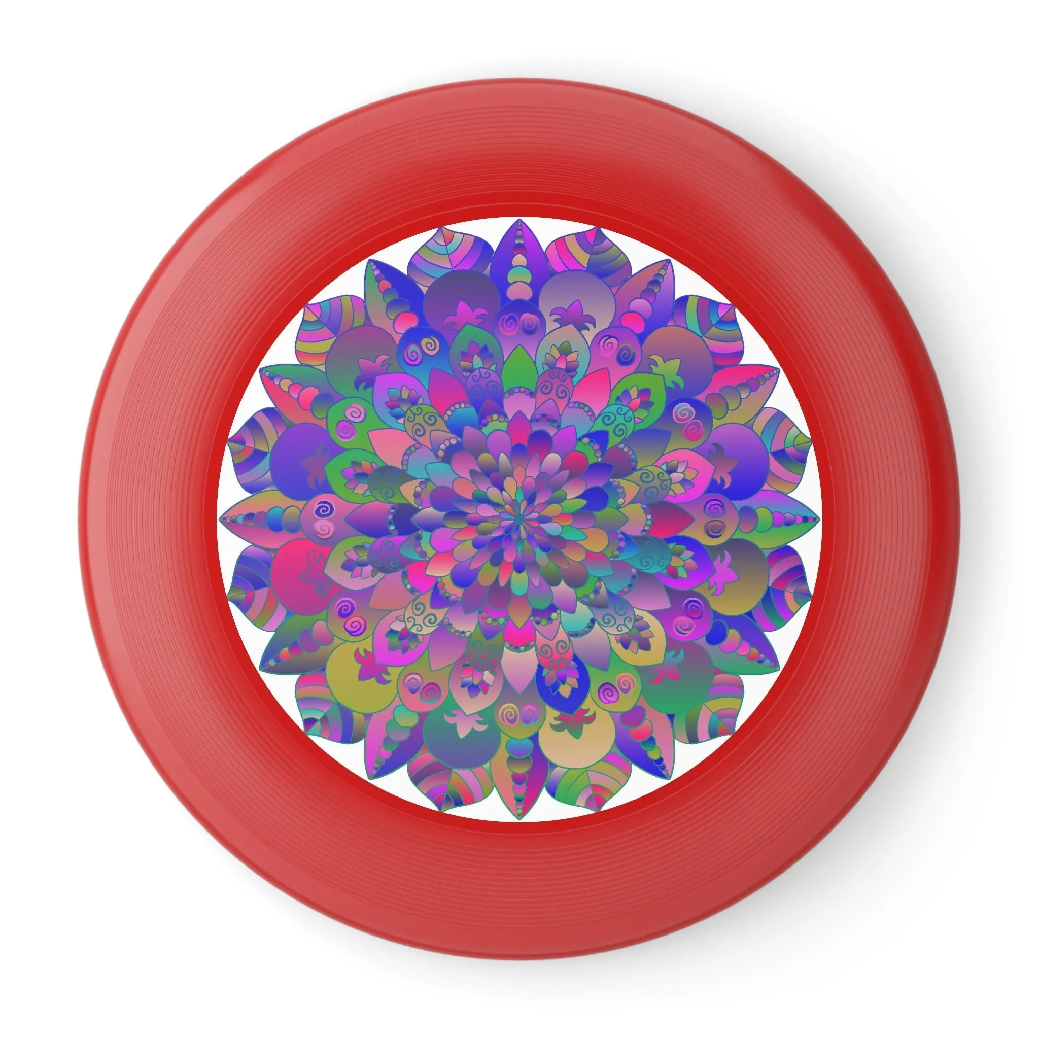 Vibrant Mandala Frisbee: Psychedelic Fun