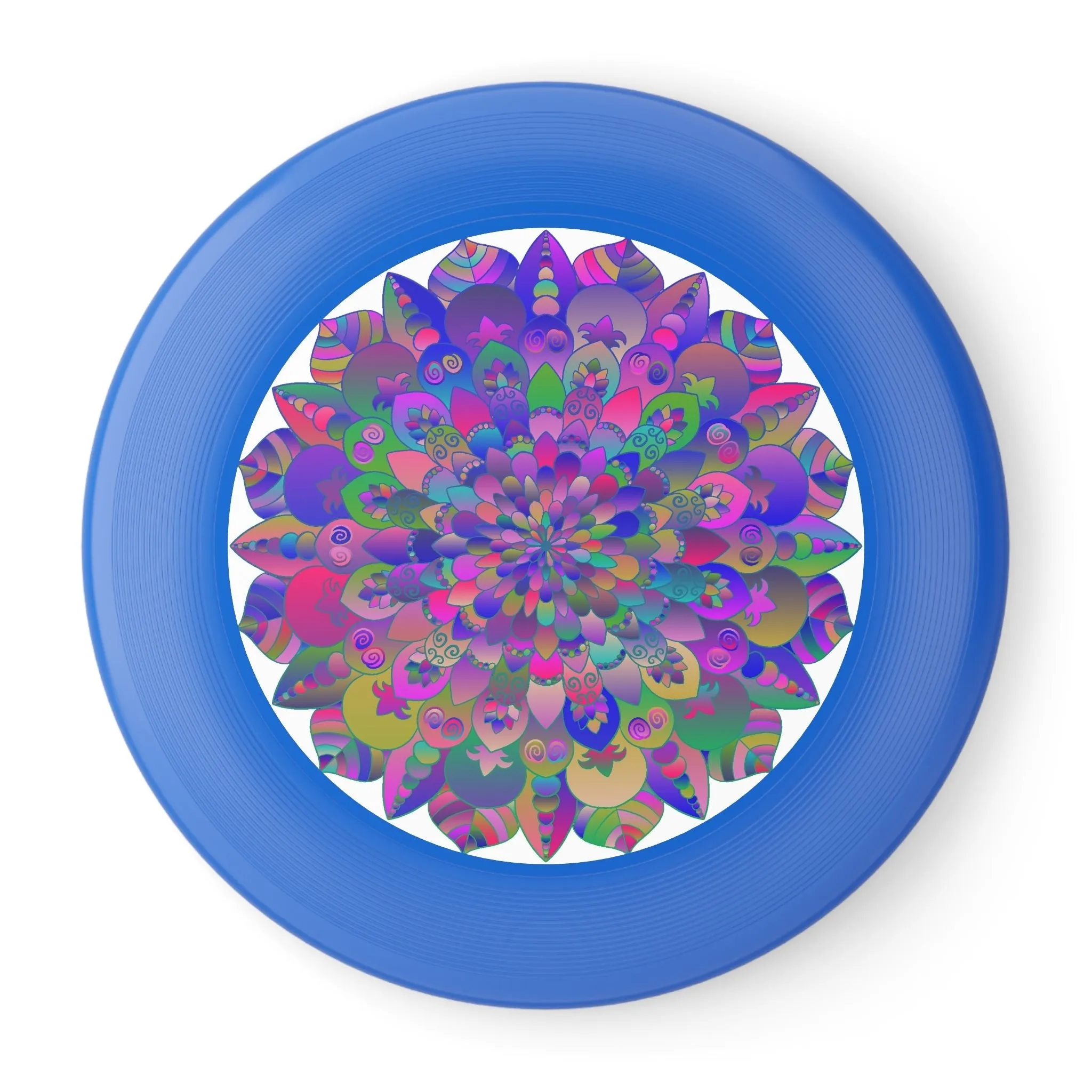 Vibrant Mandala Frisbee: Psychedelic Fun