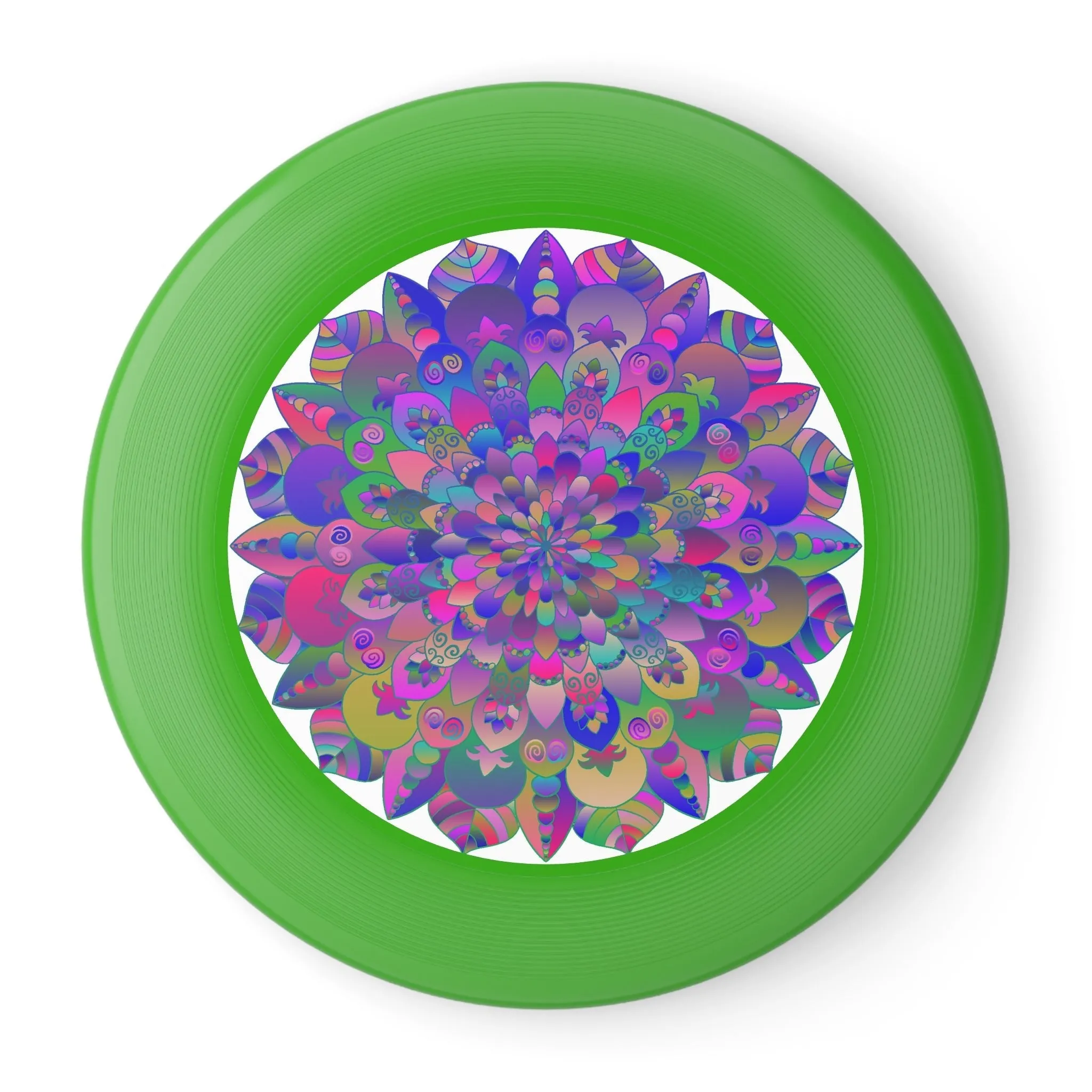 Vibrant Mandala Frisbee: Psychedelic Fun
