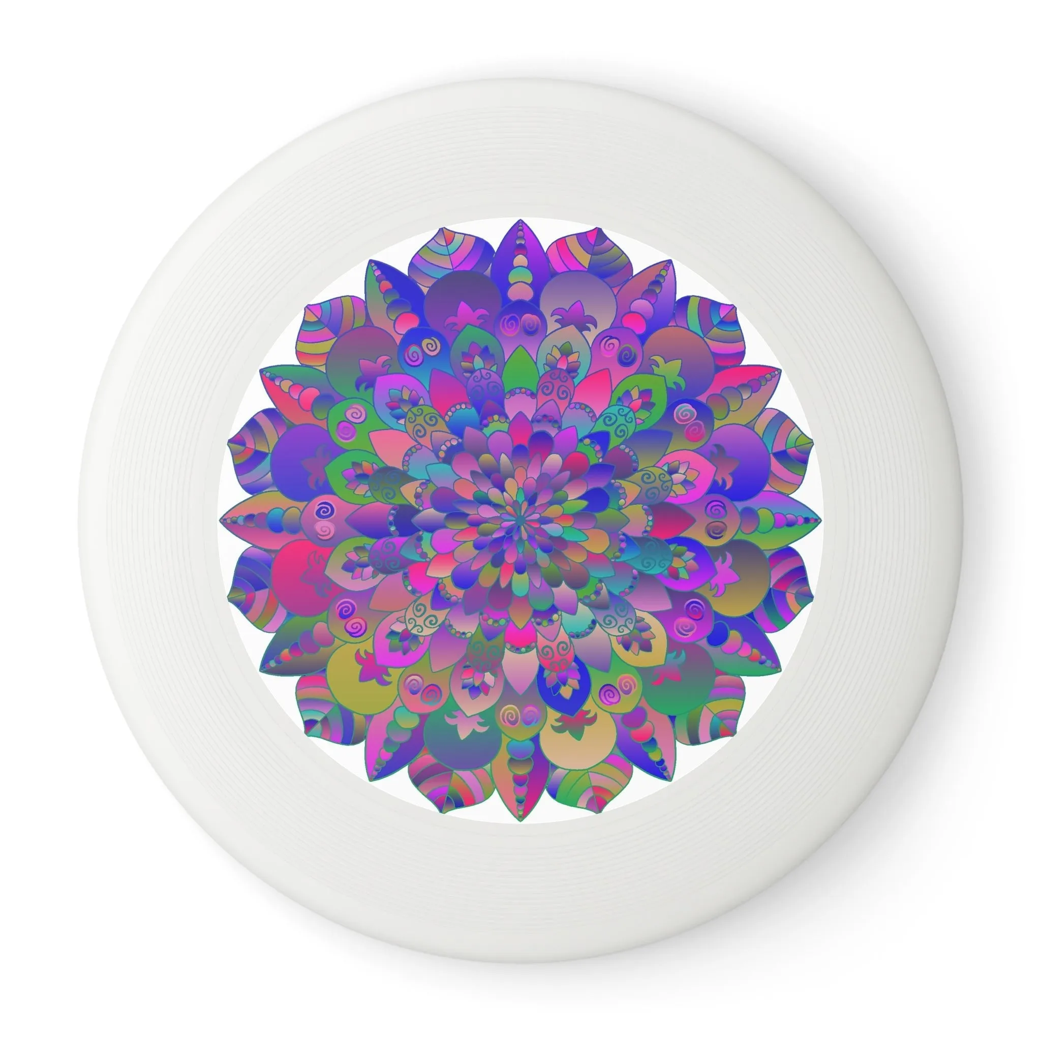 Vibrant Mandala Frisbee: Psychedelic Fun