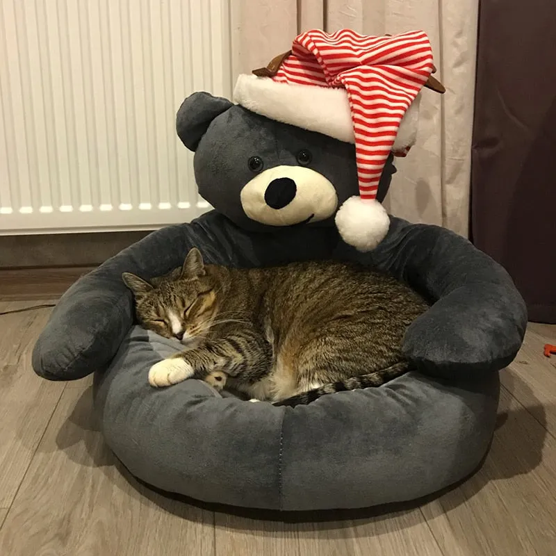 Warm Cute Bear Pet Bed