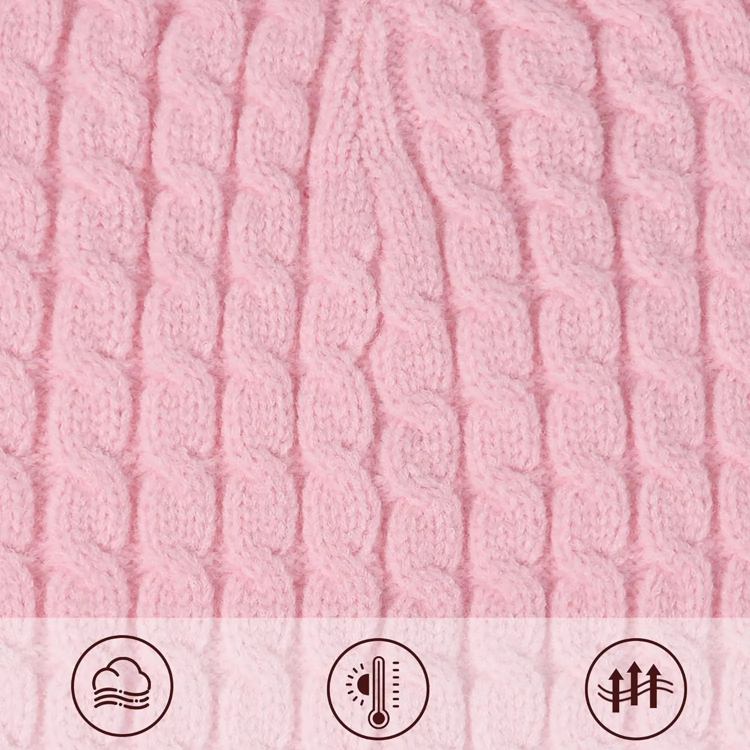 Warm Dog Turtleneck Sweater - Cable Knit Puppy Sweater Thick Warm Dog Winter Clothes, Cold Weather for Small and Medium Dogs (Pink, 2XL)