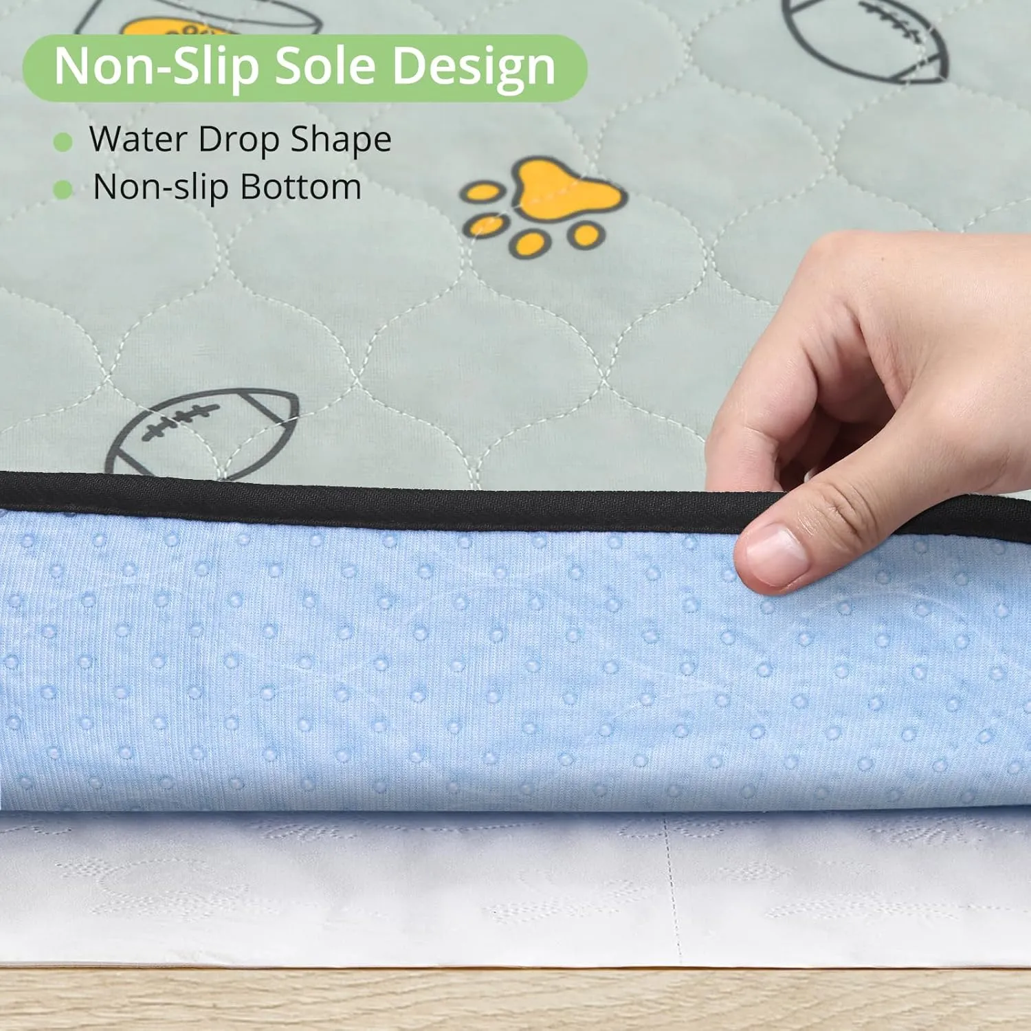 Washable Pee Pads for Dogs, Reusable Puppy Pads, Absorbent Puppy Pads, Slip Resistant Waterproof Pet Training Pads for Couch, Crate, Potty Training (2, 31"*36")