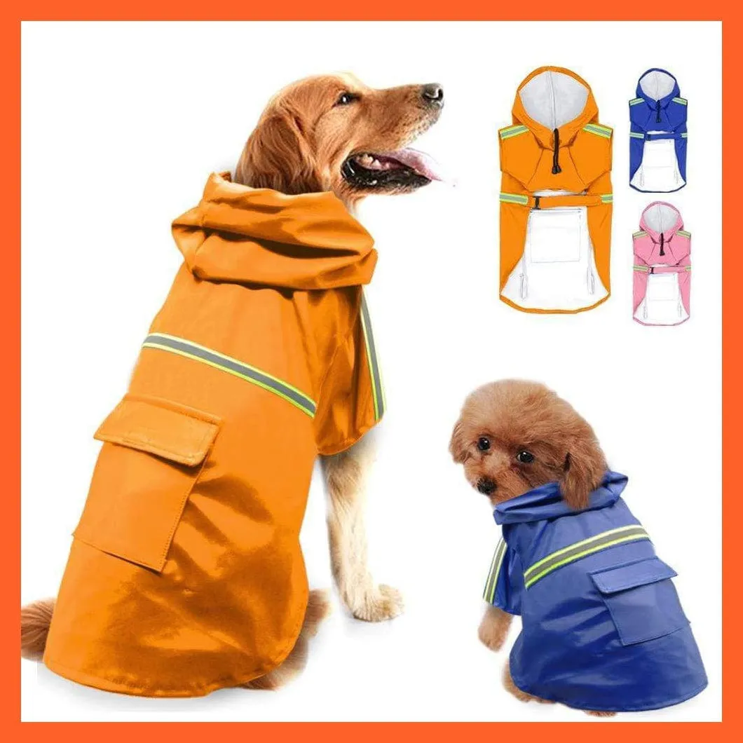 Waterproof Reflective Dog Raincoat | Pet Clothes For Rain