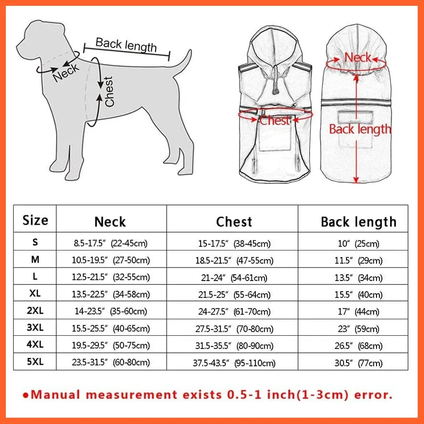Waterproof Reflective Dog Raincoat | Pet Clothes For Rain