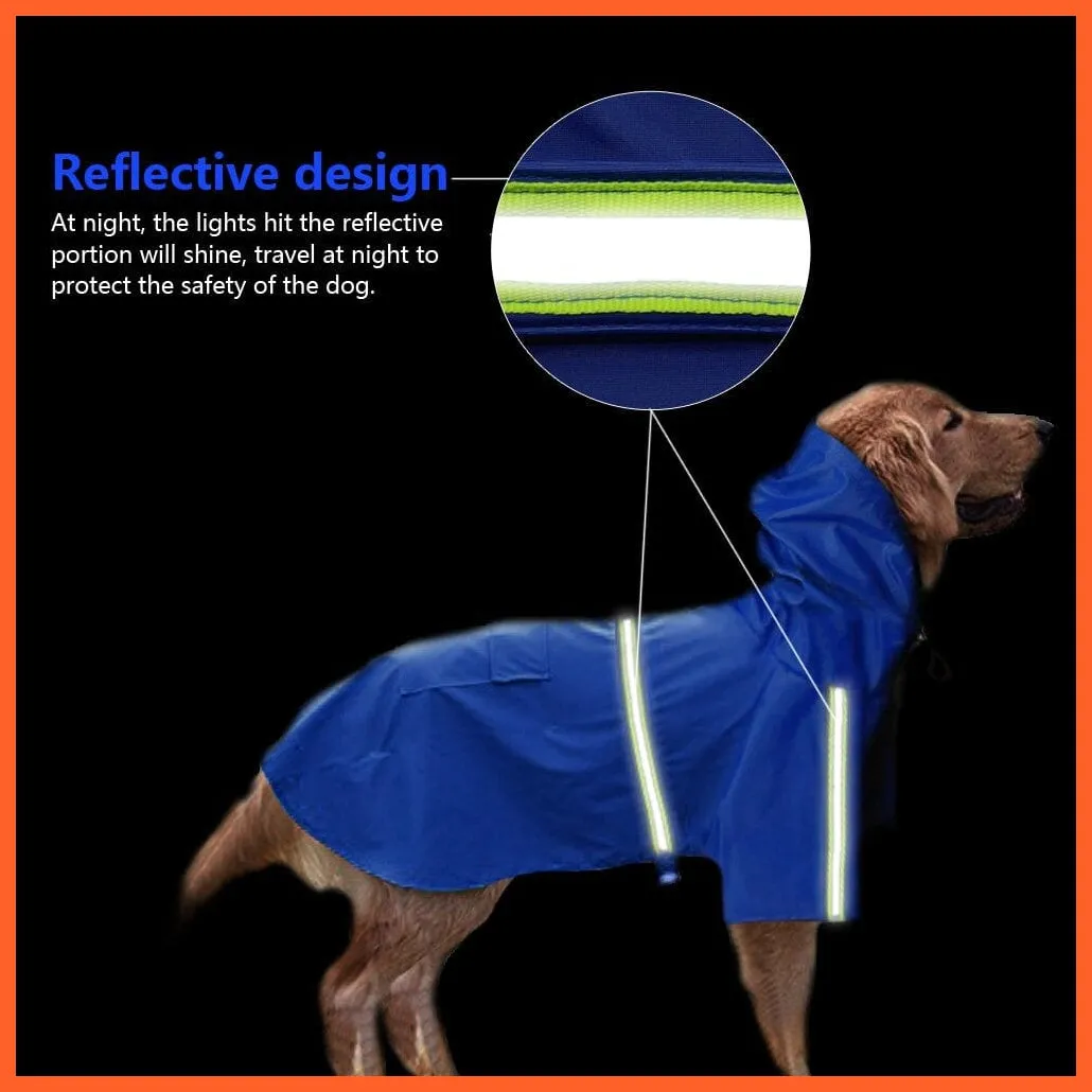 Waterproof Reflective Dog Raincoat | Pet Clothes For Rain