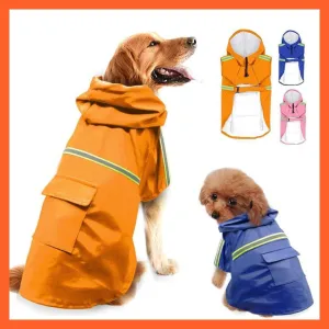 Waterproof Reflective Dog Raincoat | Pet Clothes For Rain