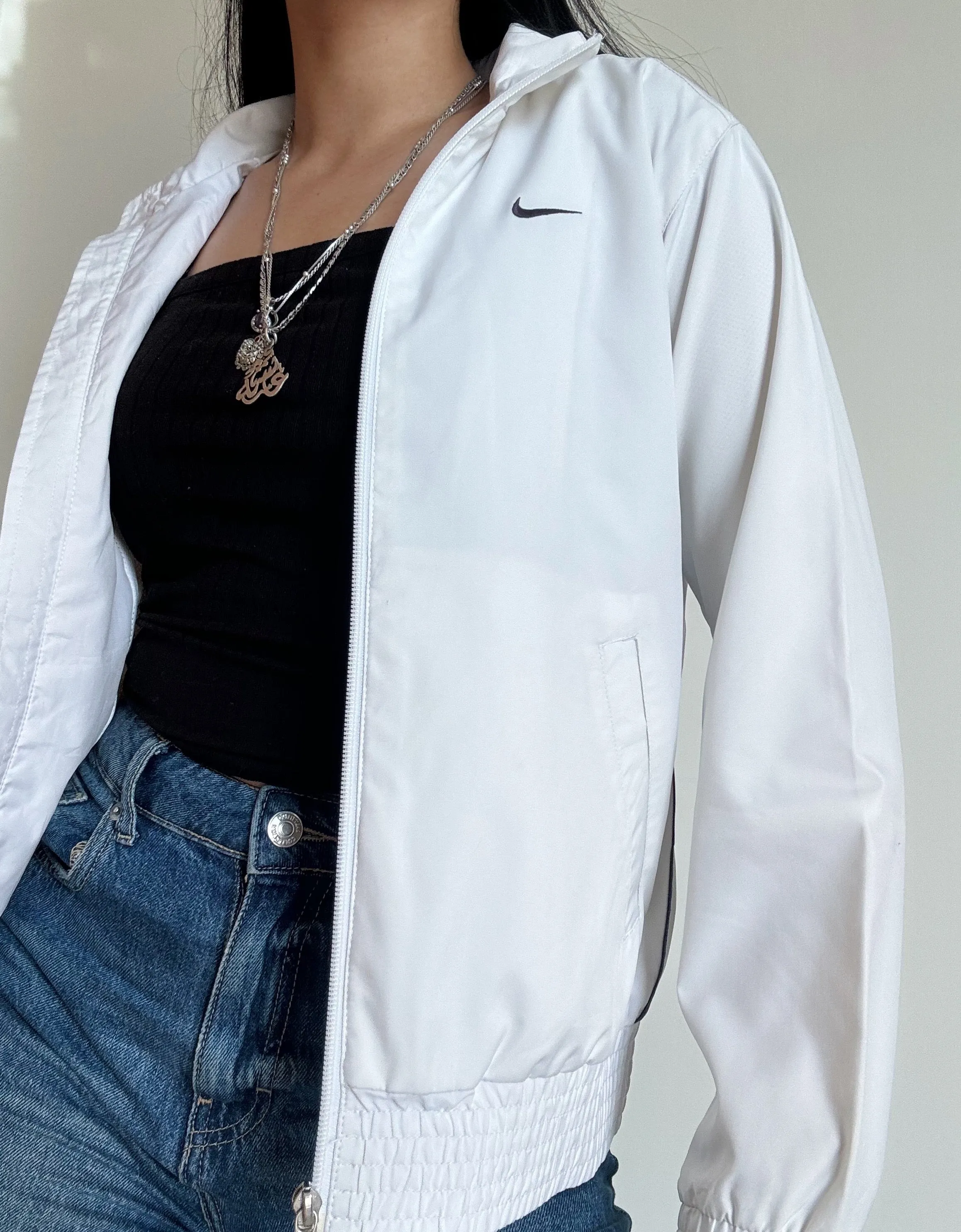 White Nike Windbreaker