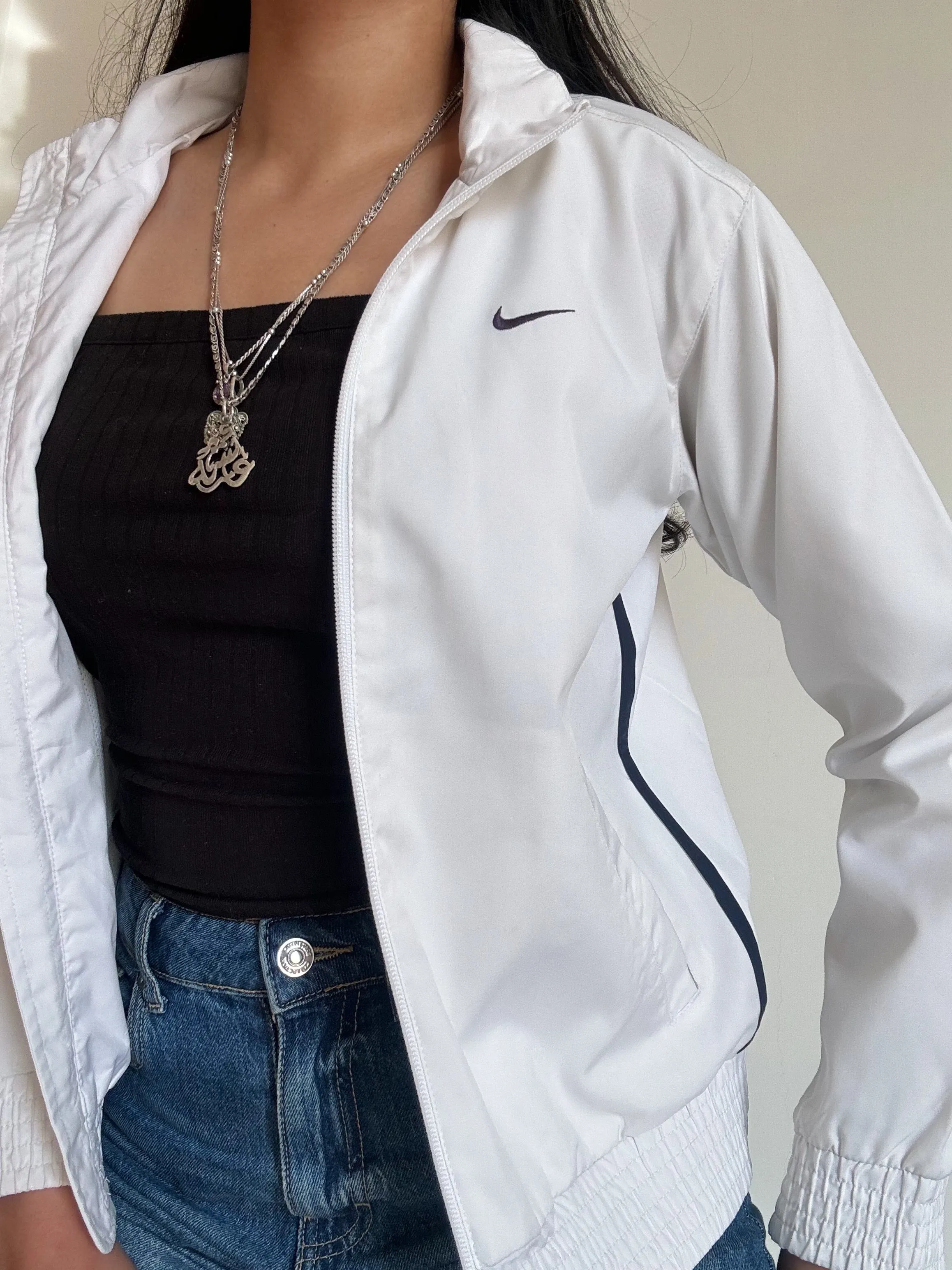 White Nike Windbreaker