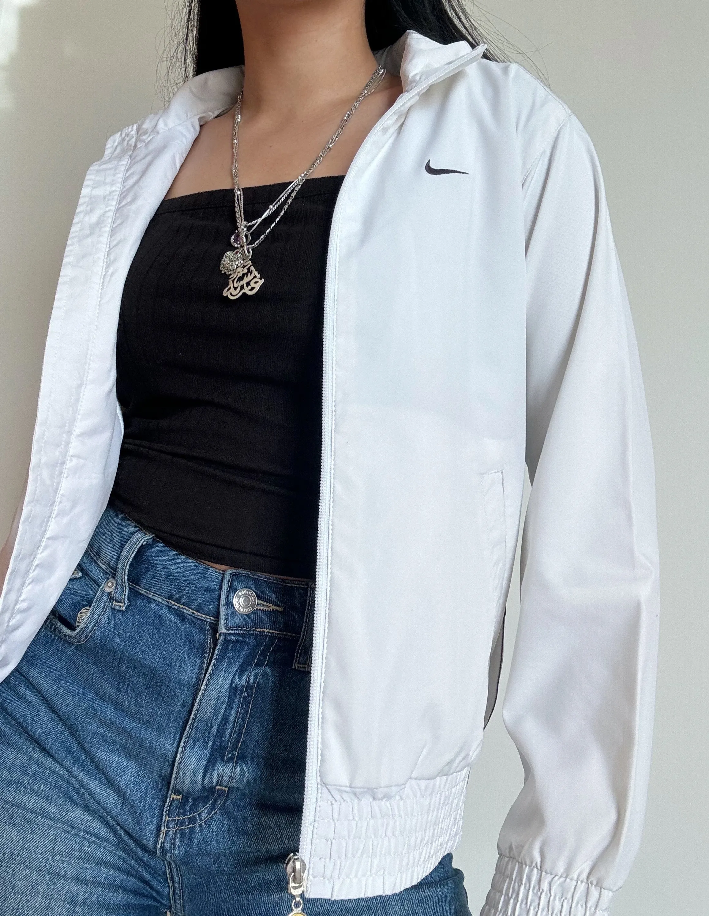 White Nike Windbreaker