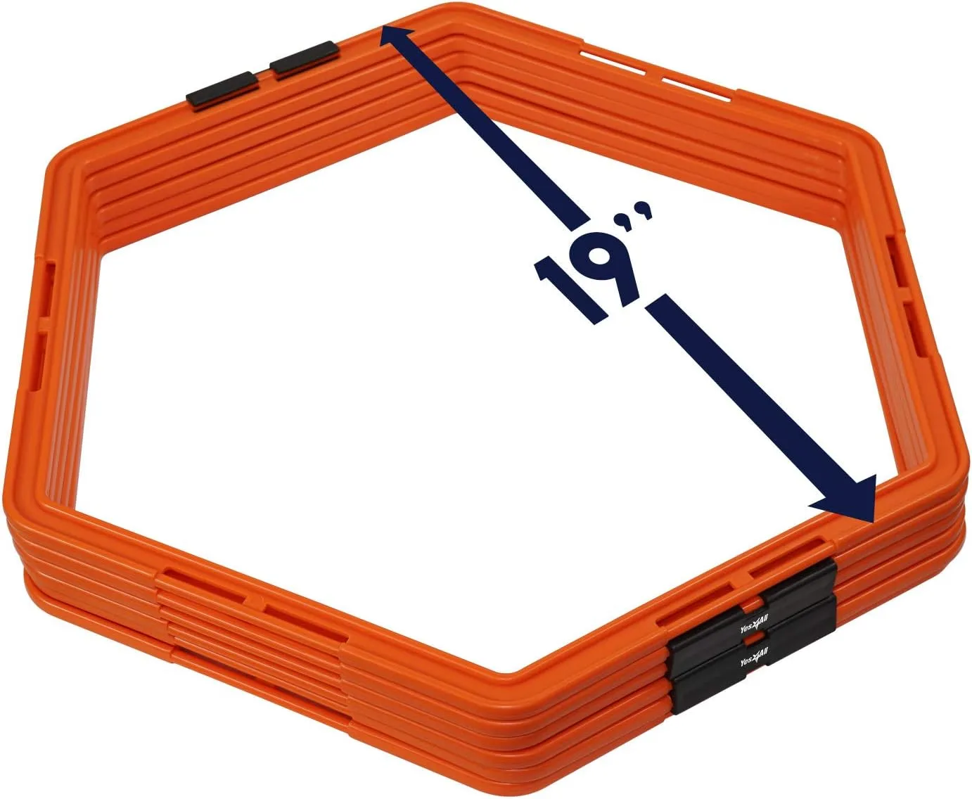 Yes4All Hex Agility Rings/Speed Rings with Carrying Bag  Hexagon Rings, Agility Hurdles for Agility Footwork Training